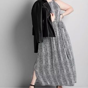 Halter mix print dress